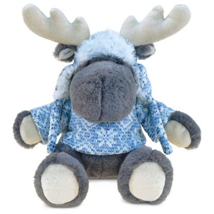 SUPER SOFT PLUSH WITH CLOTHES  - GREY MOOSE