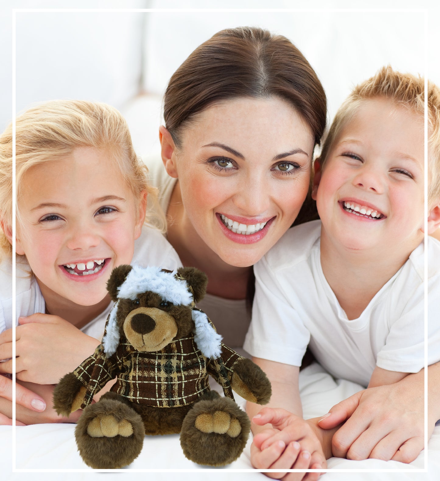 SUPER SOFT PLUSH WITH CLOTHES  - BROWN BEAR