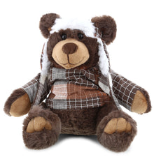 SUPER SOFT PLUSH WITH CLOTHES  - BROWN BEAR