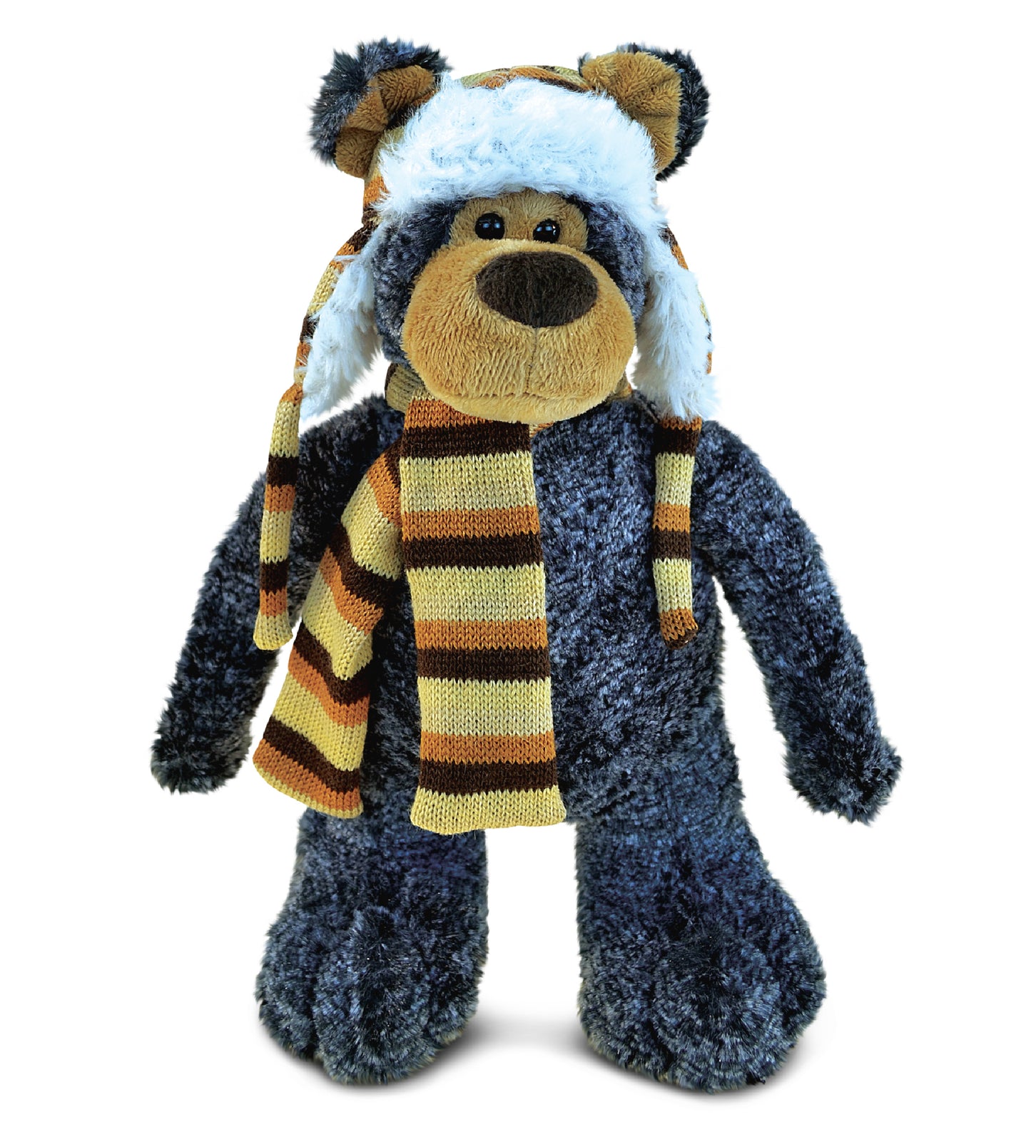 SUPER SOFT PLUSH WITH CLOTHES  - STANDING BLACK BEAR