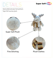 SUPER SOFT PLUSH WITH CLOTHES  - STANDING MOOSE