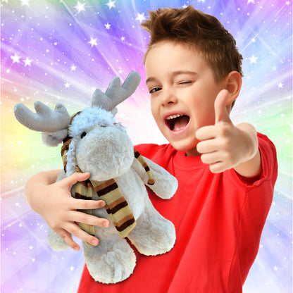 SUPER SOFT PLUSH WITH CLOTHES  - STANDING MOOSE