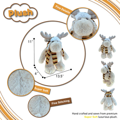 SUPER SOFT PLUSH WITH CLOTHES  - STANDING MOOSE