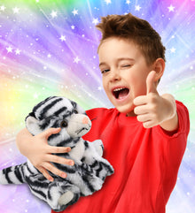 SUPER-SOFT PLUSH - SQUAT WHITE TIGER 8"