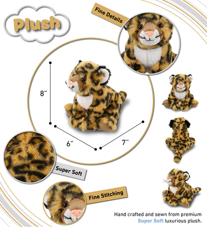 SUPER-SOFT PLUSH - SQUAT LEOPARD 8"