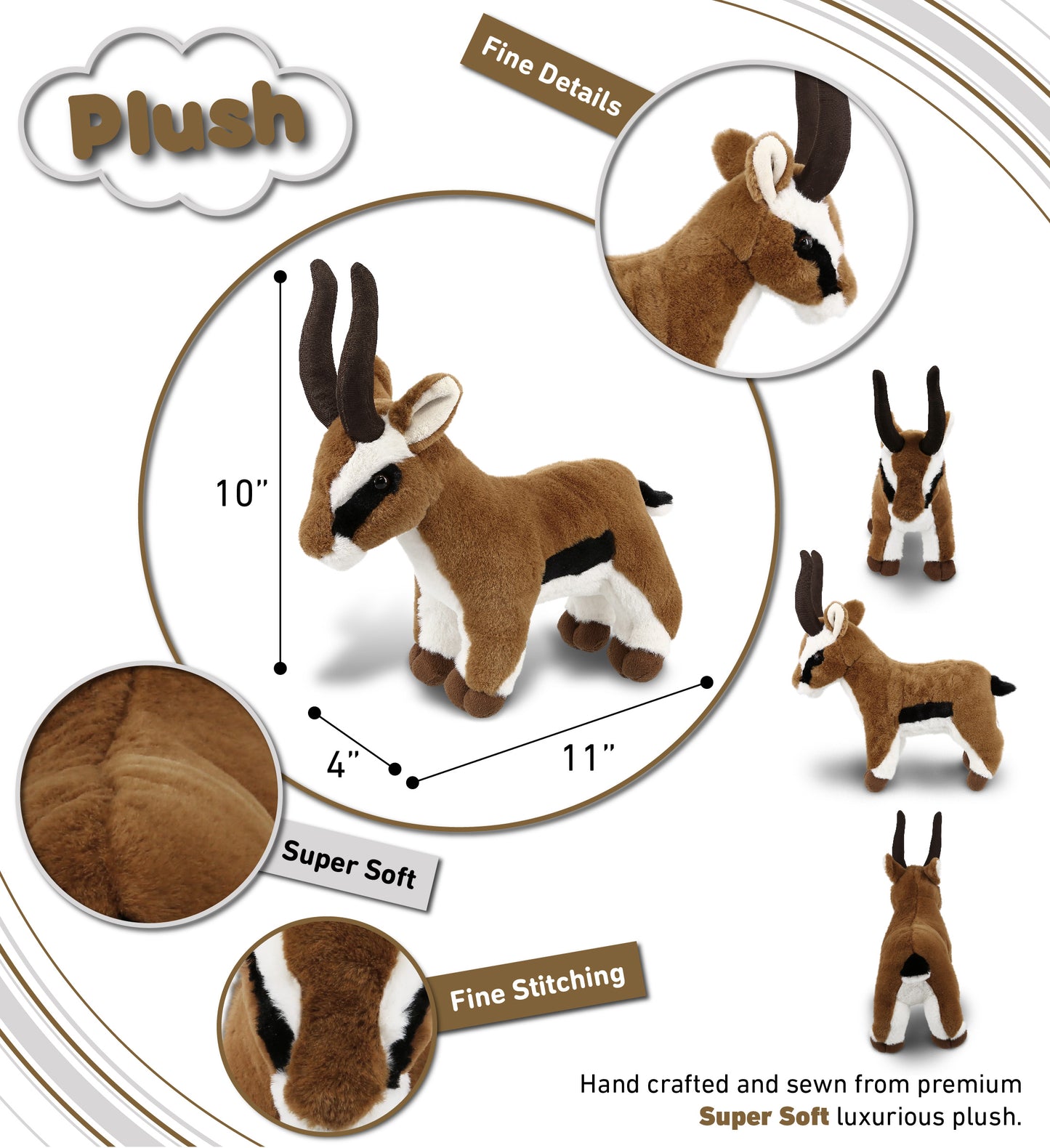 SUPER-SOFT PLUSH - ANTELOPE 10"