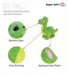 SUPER SOFT PLUSH - GREEN DINOSAUR