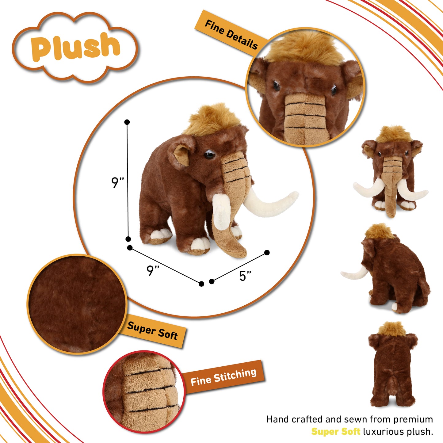 SUPER SOFT PLUSH - WILD MAMMOTH LARGE