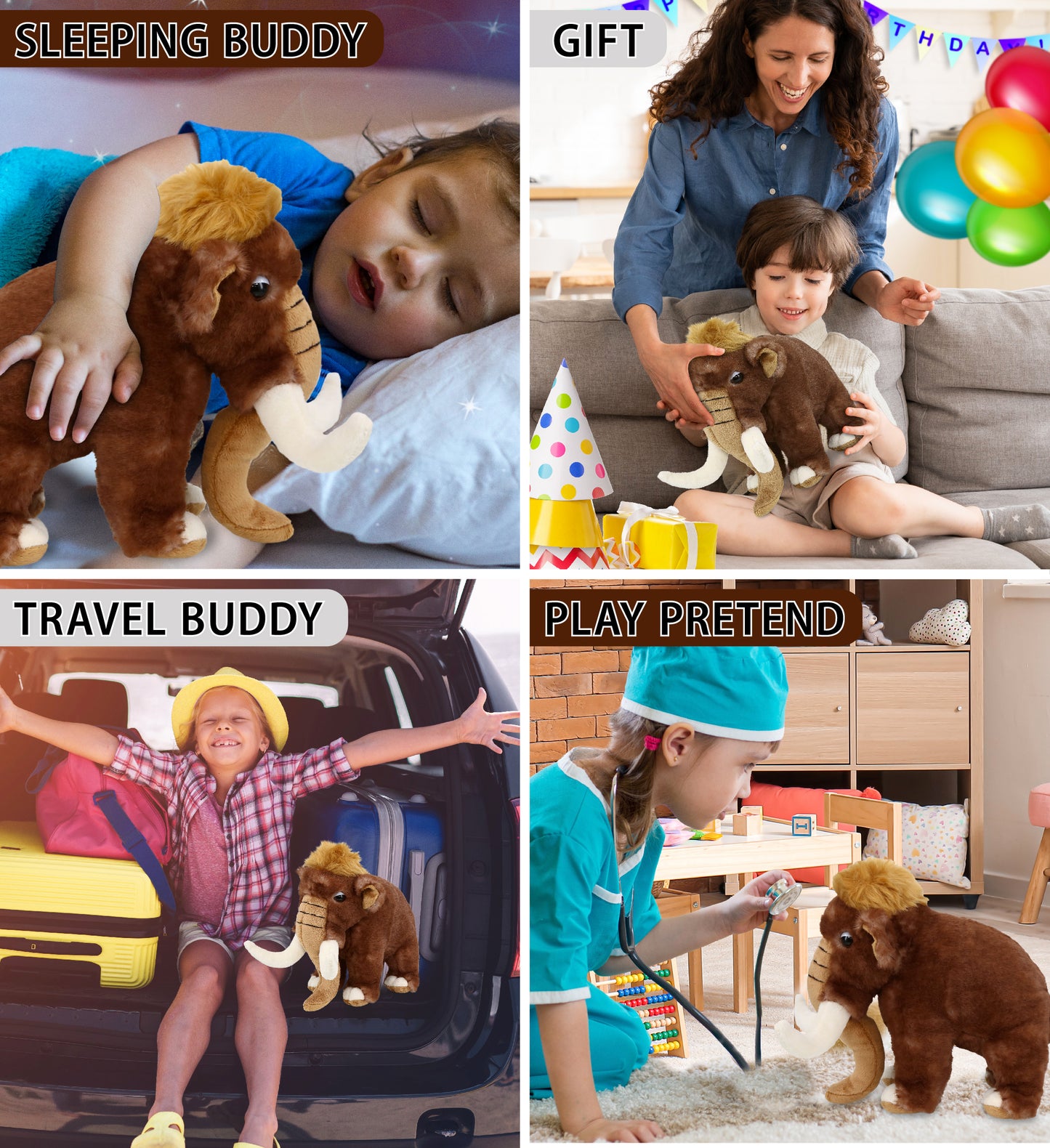 SUPER SOFT PLUSH - WILD MAMMOTH LARGE