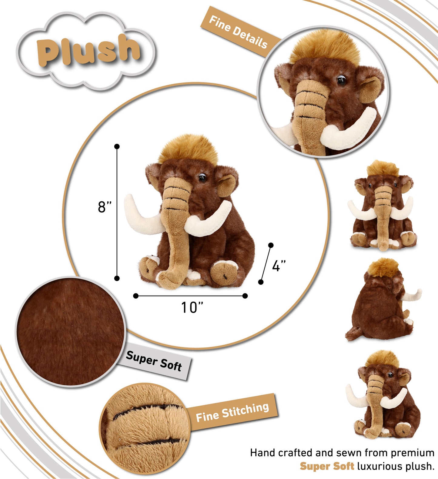 SUPER SOFT PLUSH - WILD MAMMOTH SMALL