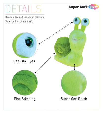 SUPER SOFT PLUSH - GREEN SNAIL