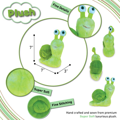 SUPER SOFT PLUSH - GREEN SNAIL