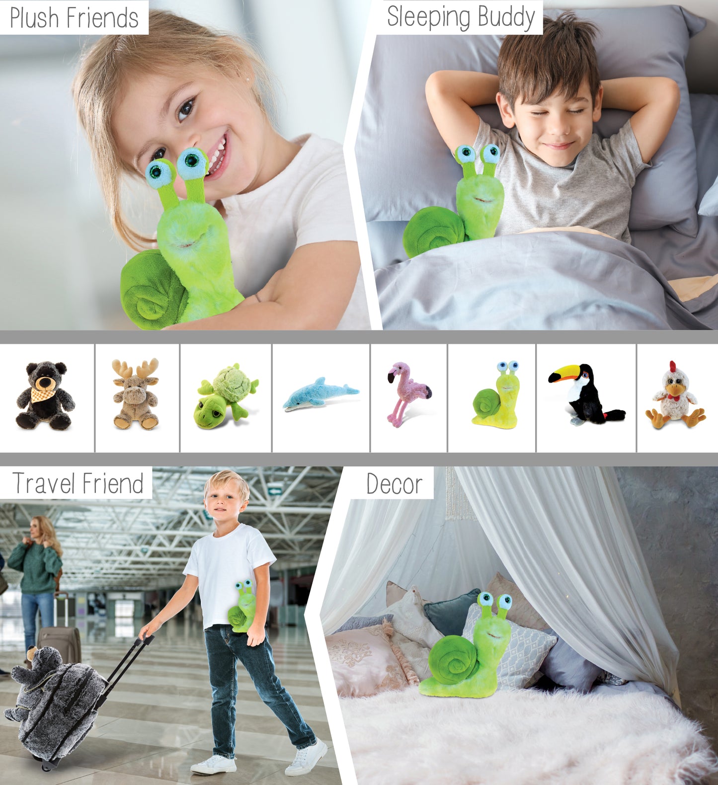 SUPER SOFT PLUSH - GREEN SNAIL