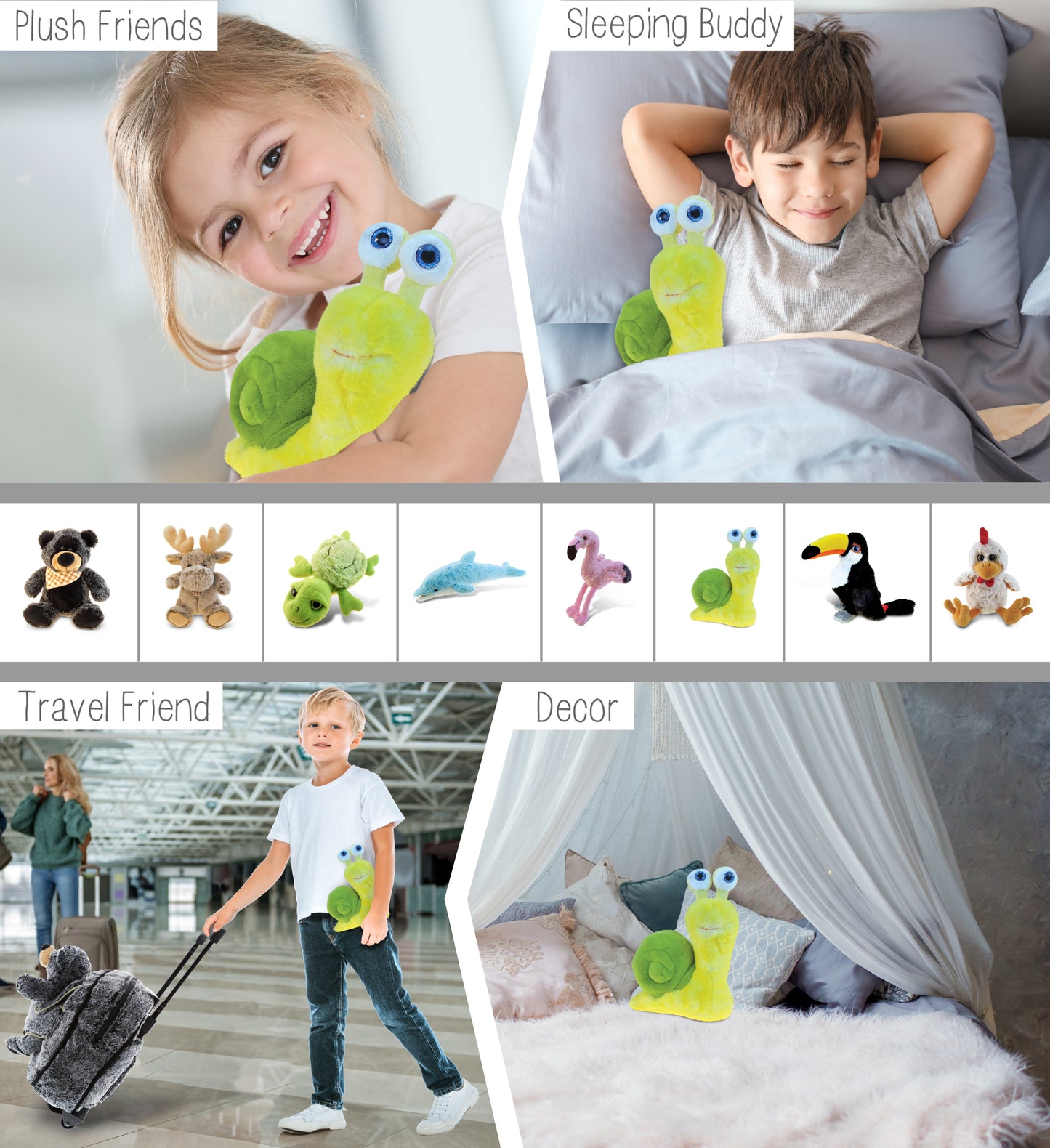 SUPER SOFT PLUSH - YELLOW SNAIL