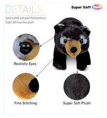 SUPER SOFT PLUSH - STANDING WILD BLACK BEAR