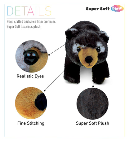 SUPER SOFT PLUSH - STANDING WILD BLACK BEAR