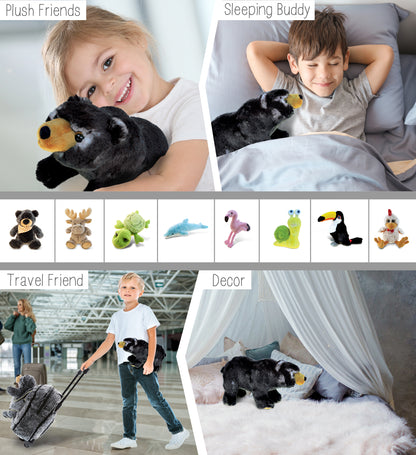 SUPER SOFT PLUSH - STANDING WILD BLACK BEAR