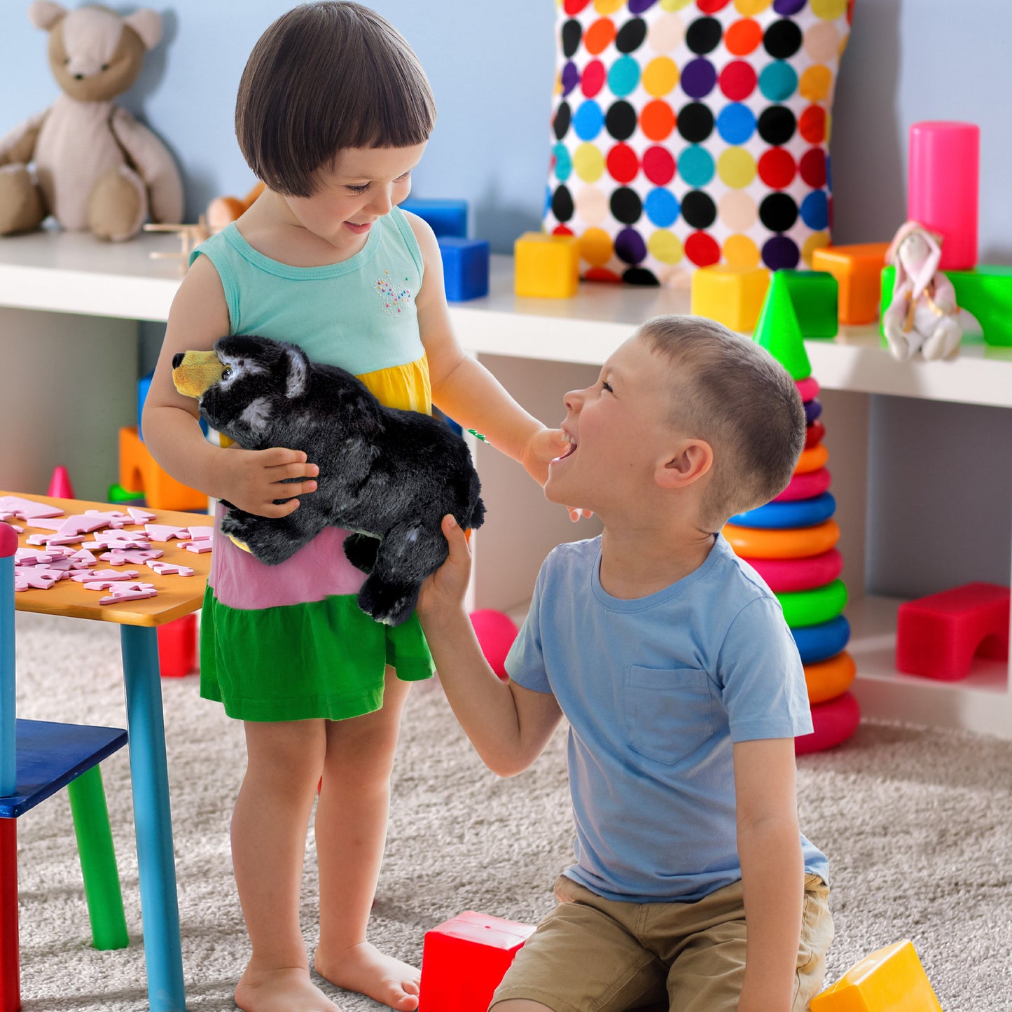 SUPER SOFT PLUSH - STANDING WILD BLACK BEAR