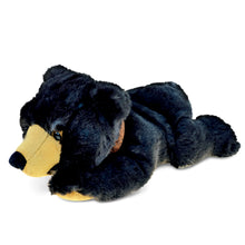 SUPER SOFT PLUSH - LYING WILD BLACK BEAR