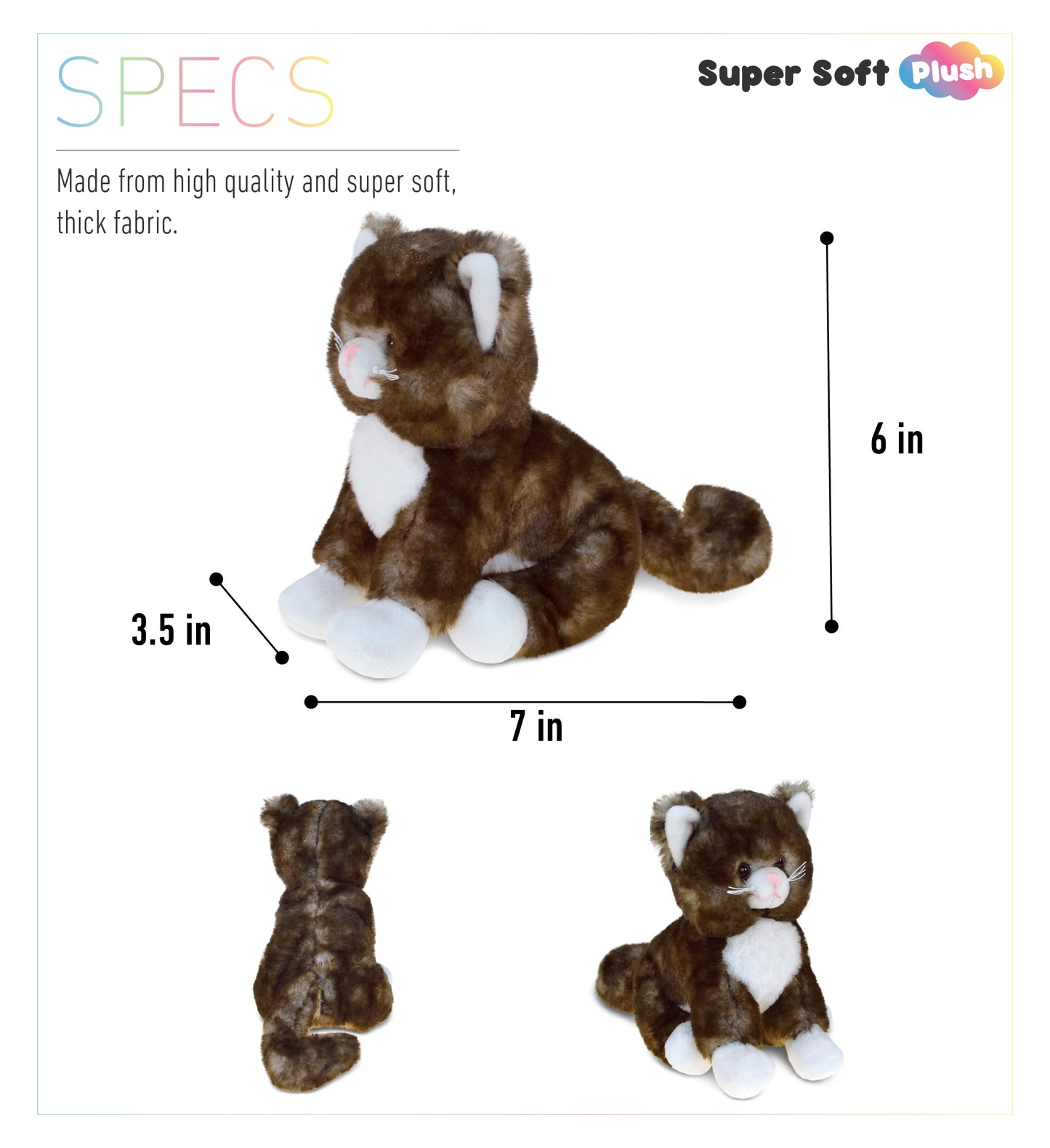 SUPER SOFT PLUSH - BROWN CAT
