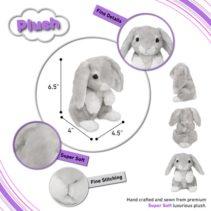 SUPER SOFT PLUSH - GREY RABBIT