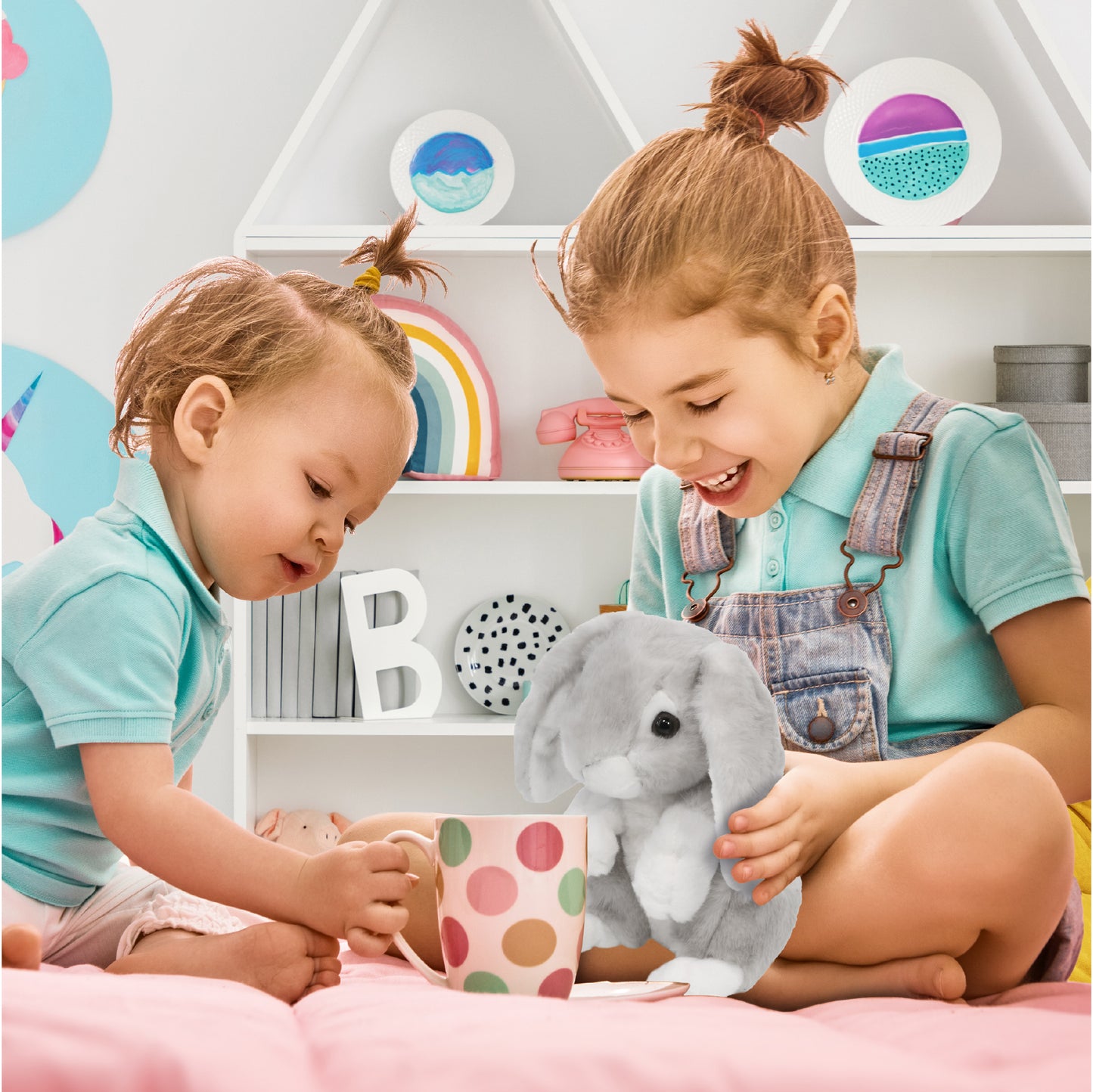 SUPER SOFT PLUSH - GREY RABBIT