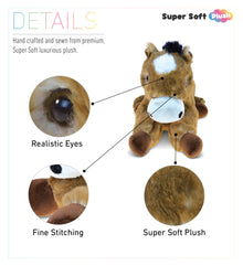 SUPER SOFT PLUSH - LYING BROWN HORSE