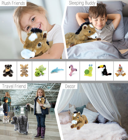 SUPER SOFT PLUSH - LYING BROWN HORSE