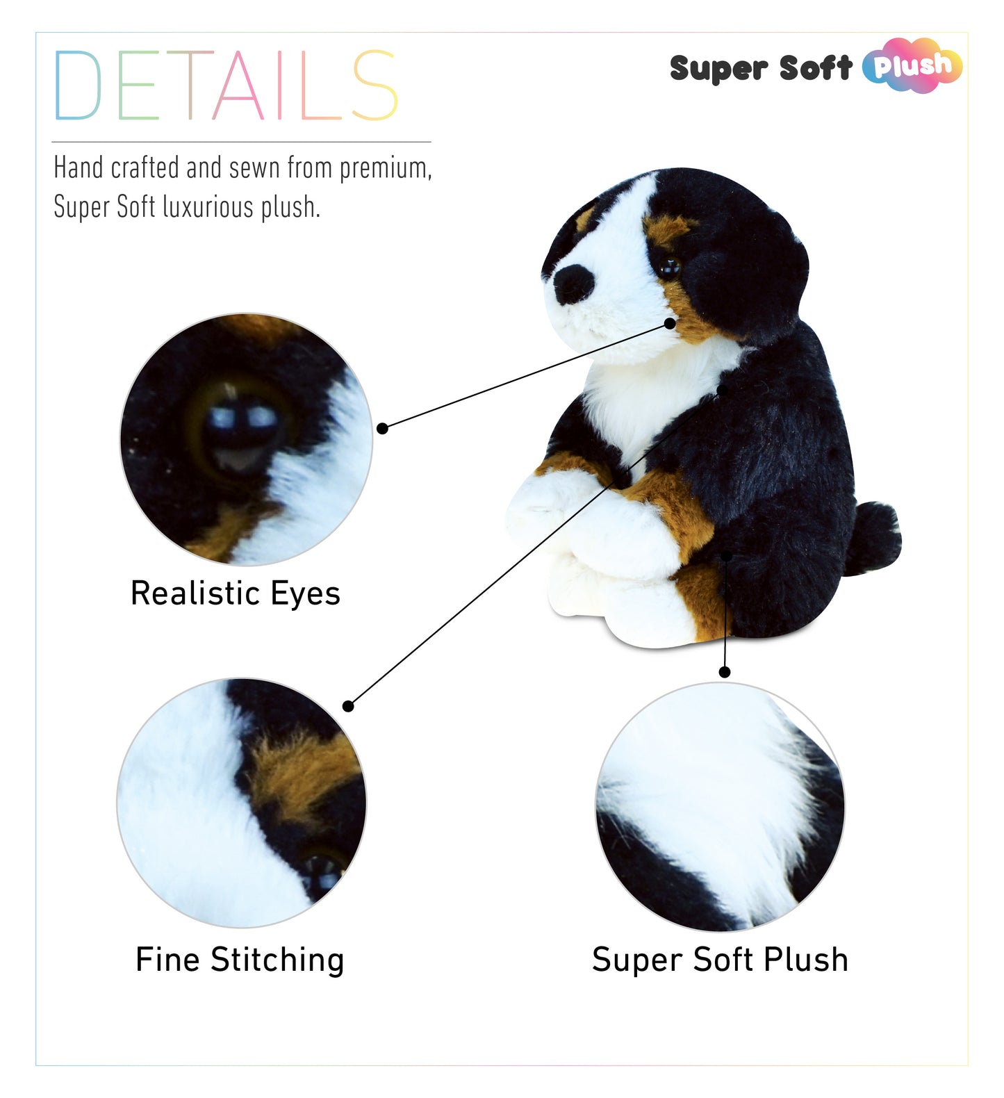 SUPER SOFT PLUSH - BERNESE DOG