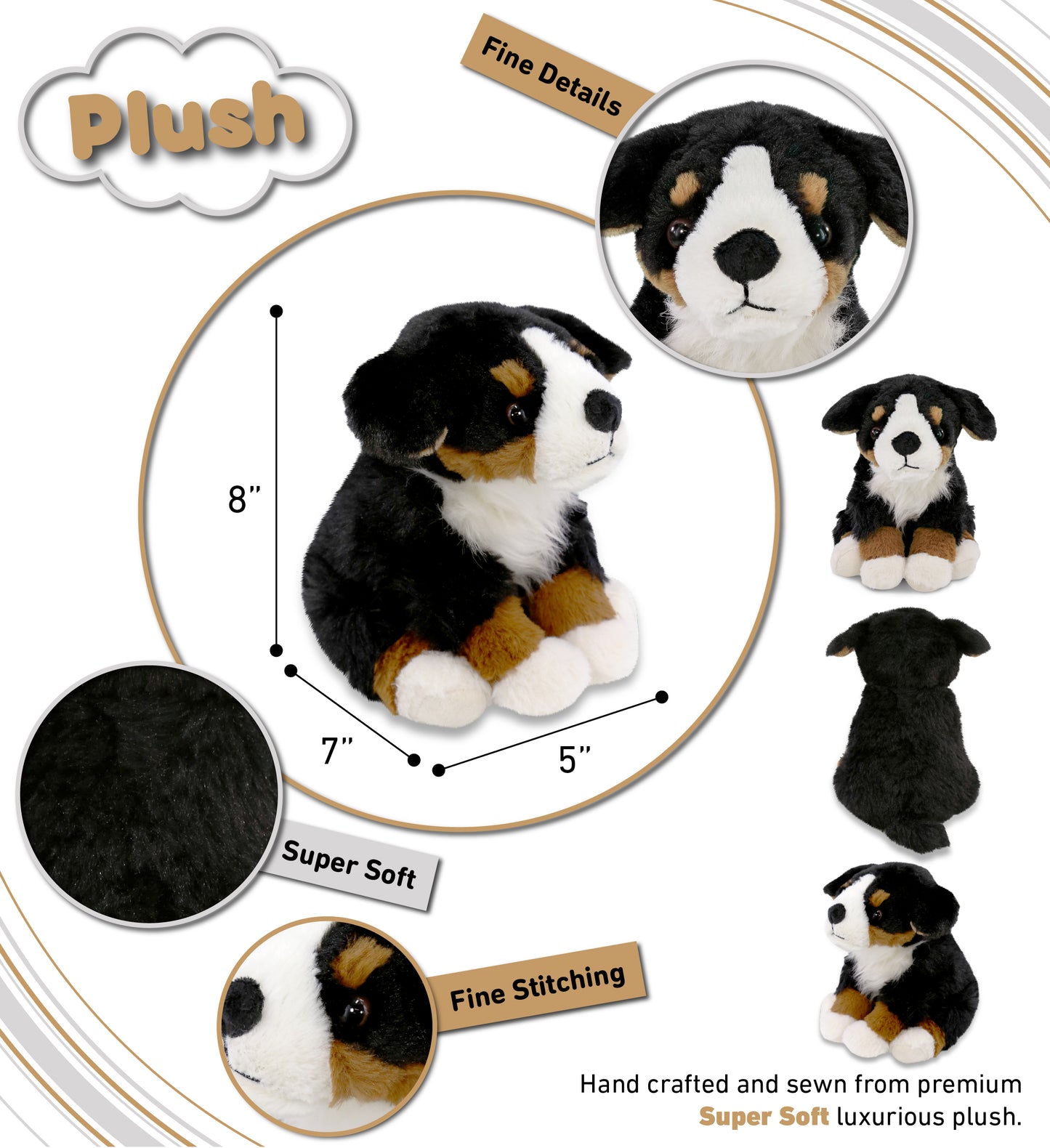 SUPER SOFT PLUSH - BERNESE DOG