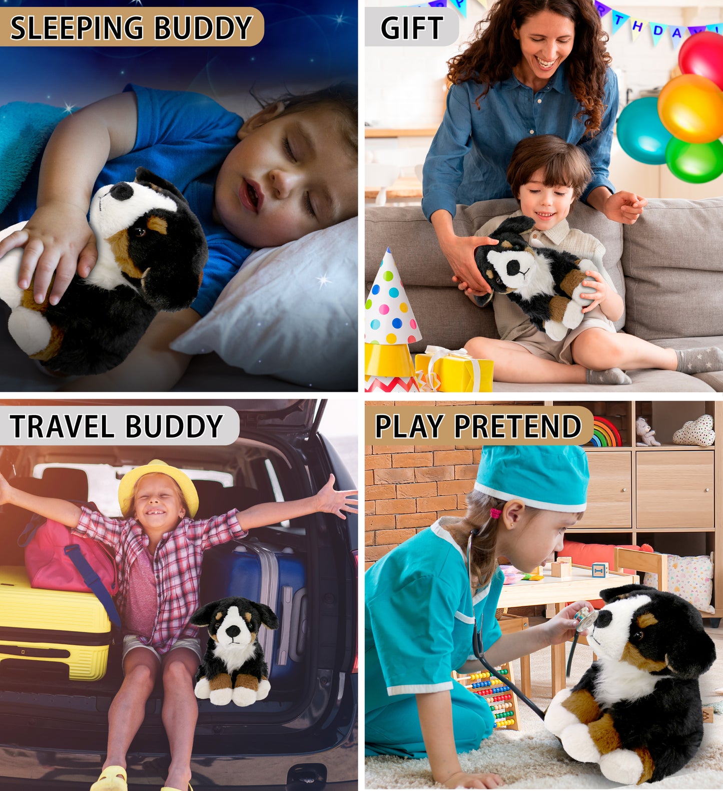 SUPER SOFT PLUSH - BERNESE DOG