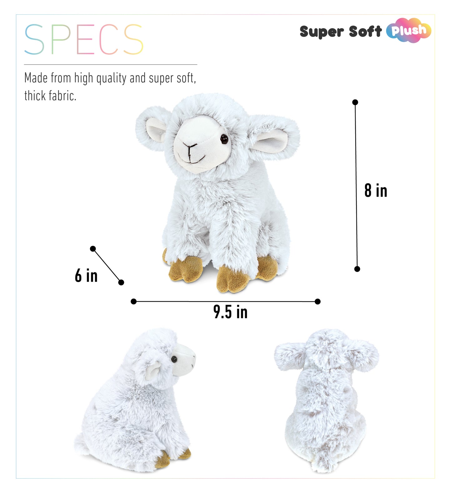 SUPER SOFT PLUSH - SQUAT SHEEP