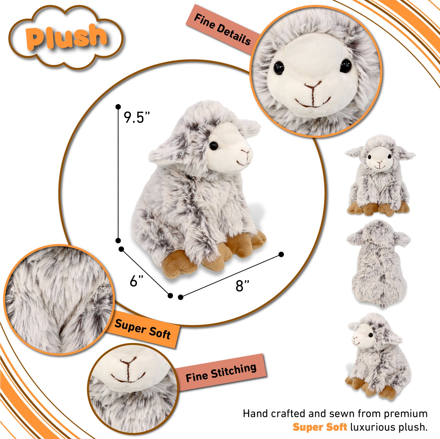 SUPER SOFT PLUSH - SQUAT SHEEP