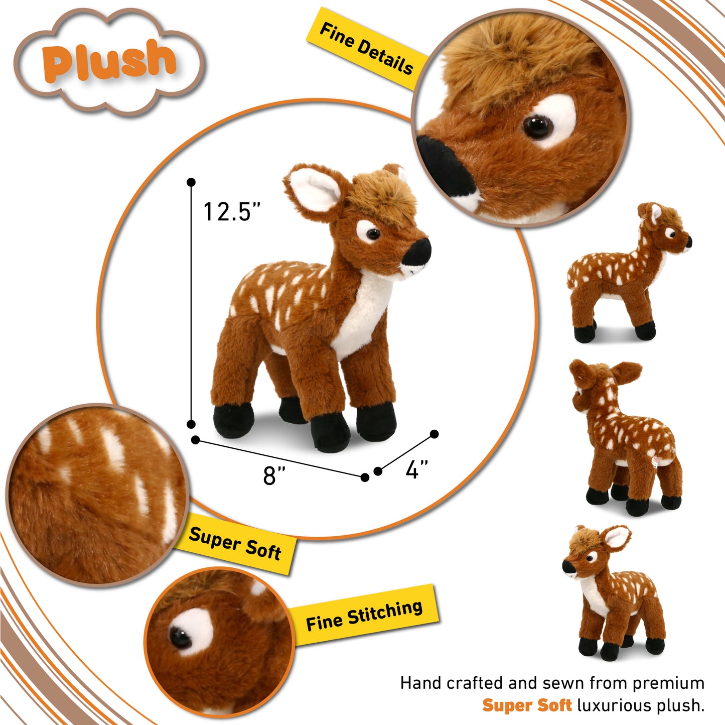 SUPER SOFT PLUSH - STANDING DEER LARGE