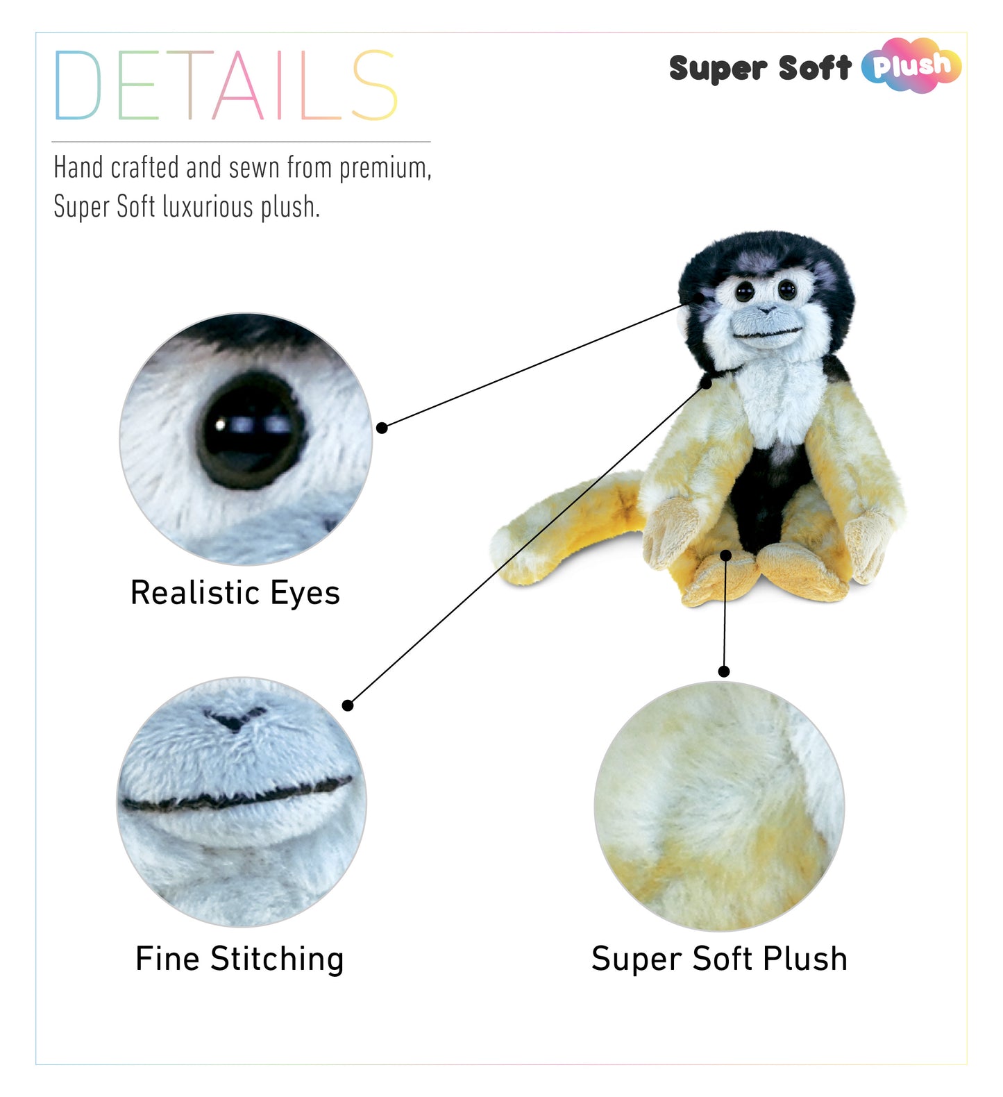 SUPER SOFT PLUSH - SQUIRREL MONKEY