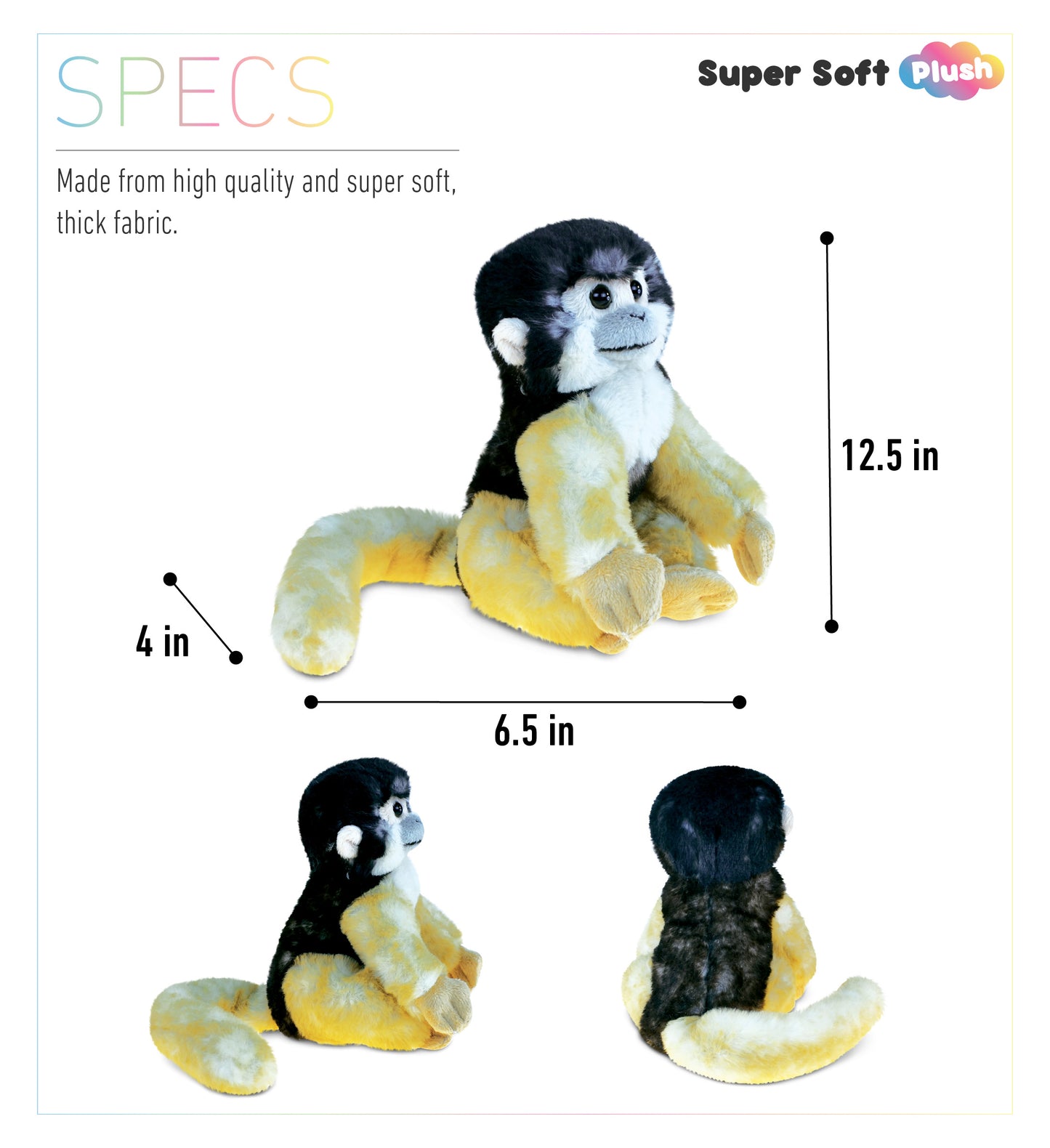 SUPER SOFT PLUSH - SQUIRREL MONKEY