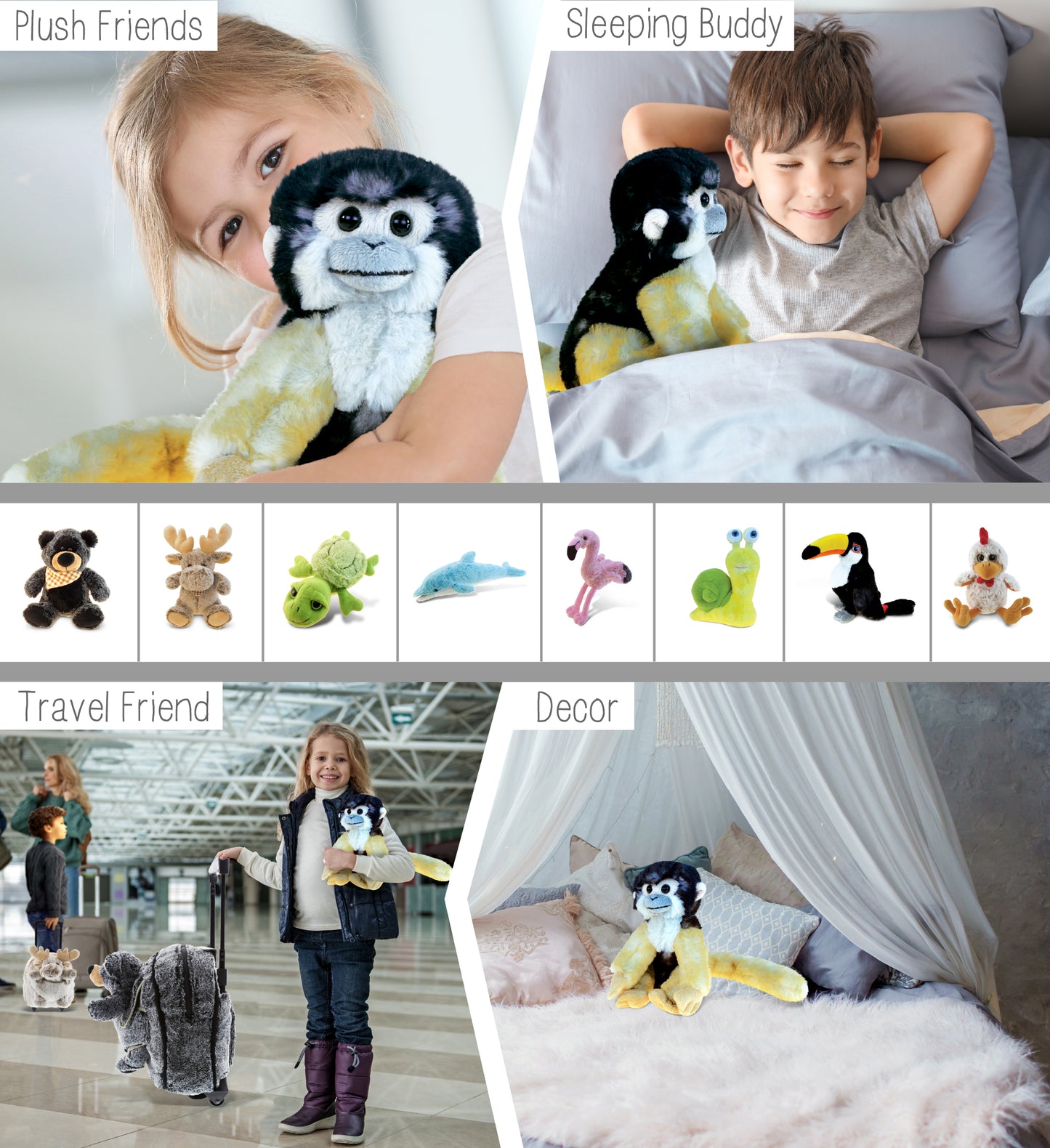 SUPER SOFT PLUSH - SQUIRREL MONKEY