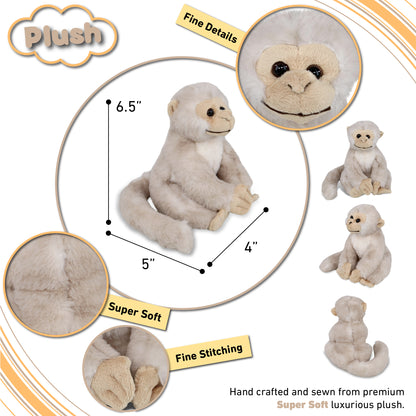 SUPER SOFT PLUSH - WHITE SQUIRREL MONKEY