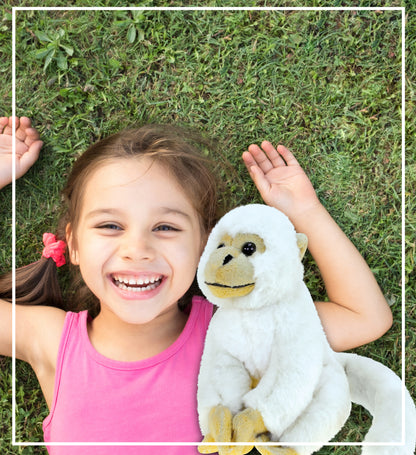 SUPER SOFT PLUSH - WHITE SQUIRREL MONKEY