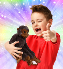 SUPER SOFT PLUSH - LONG ARM HANGING BLACK CAPUCHIN MONKEY