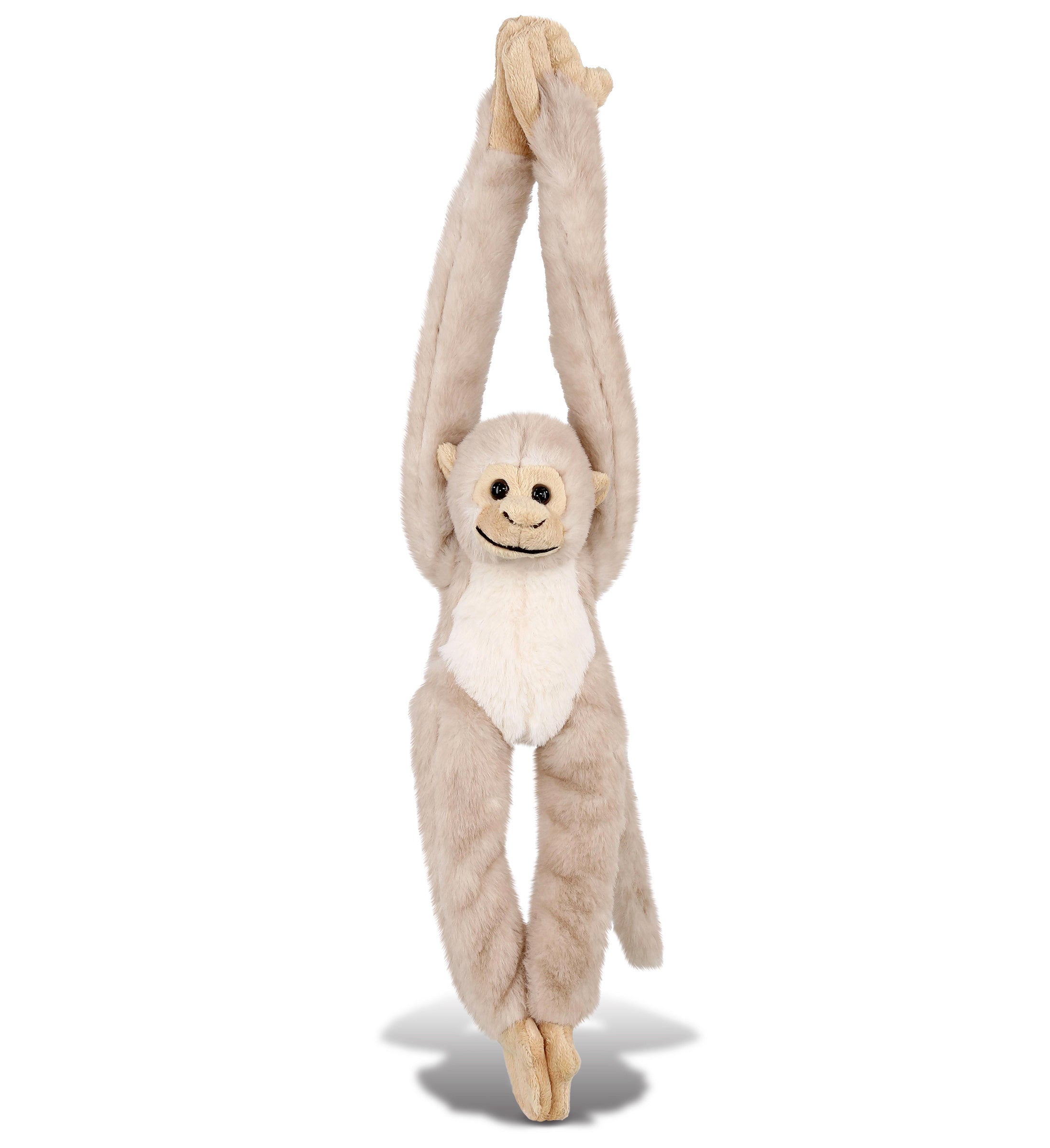 SUPER SOFT PLUSH - LONG ARM HANGING WHITE SQUIRREL MONKEY
