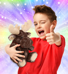 SUPER SOFT PLUSH - BROWNISH SITTING MOOSE