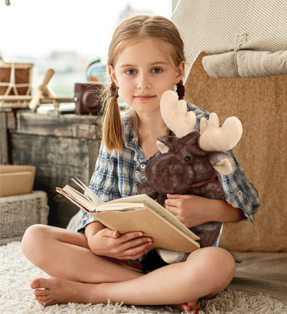 SUPER SOFT PLUSH - BROWNISH SITTING MOOSE