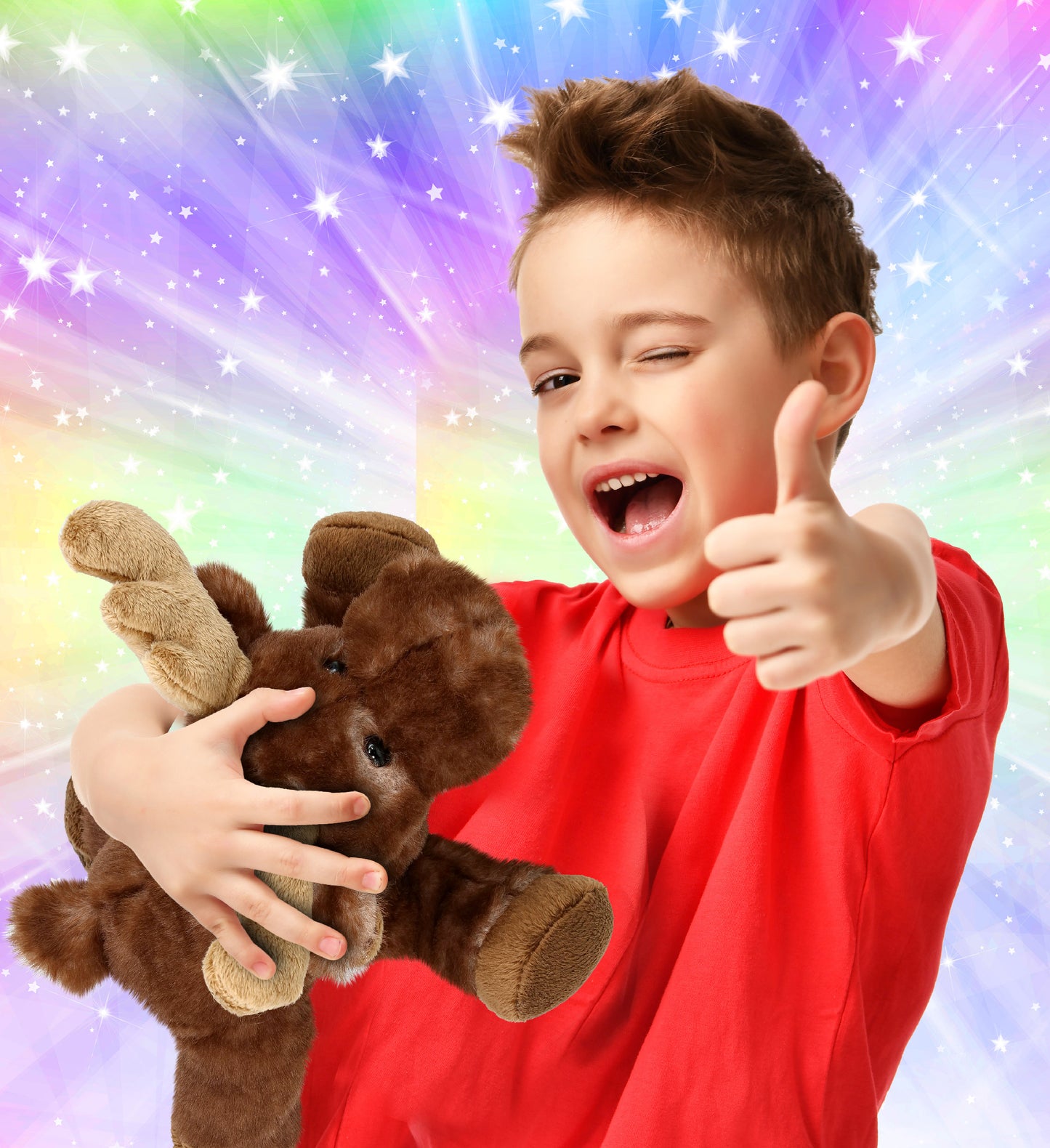 SUPER SOFT PLUSH - BROWN LYING MOOSE