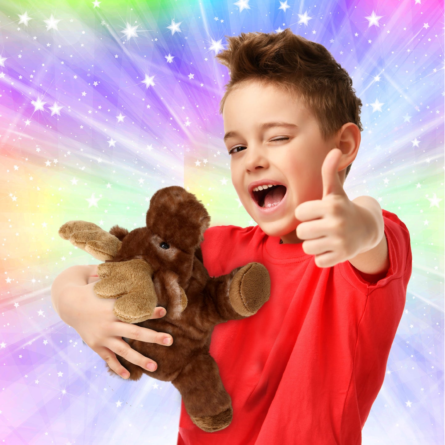SUPER SOFT PLUSH - BROWN LYING MOOSE