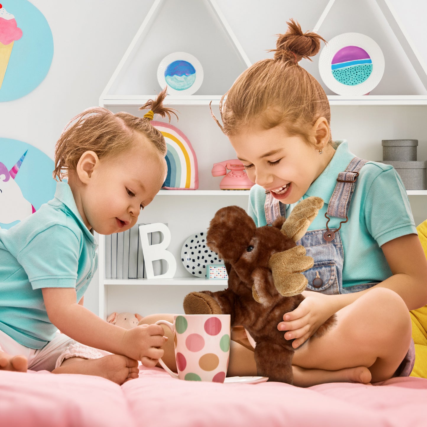 SUPER SOFT PLUSH - BROWN LYING MOOSE