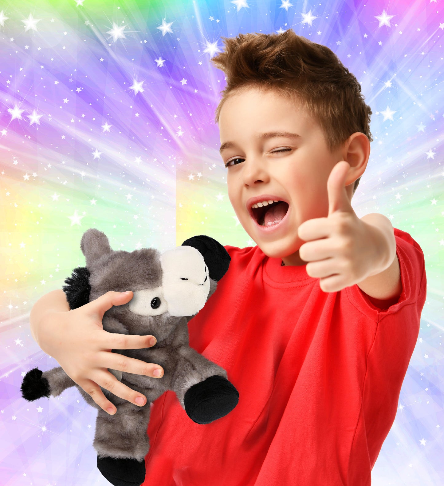 SUPER SOFT PLUSH - LYING GREY DONKEY