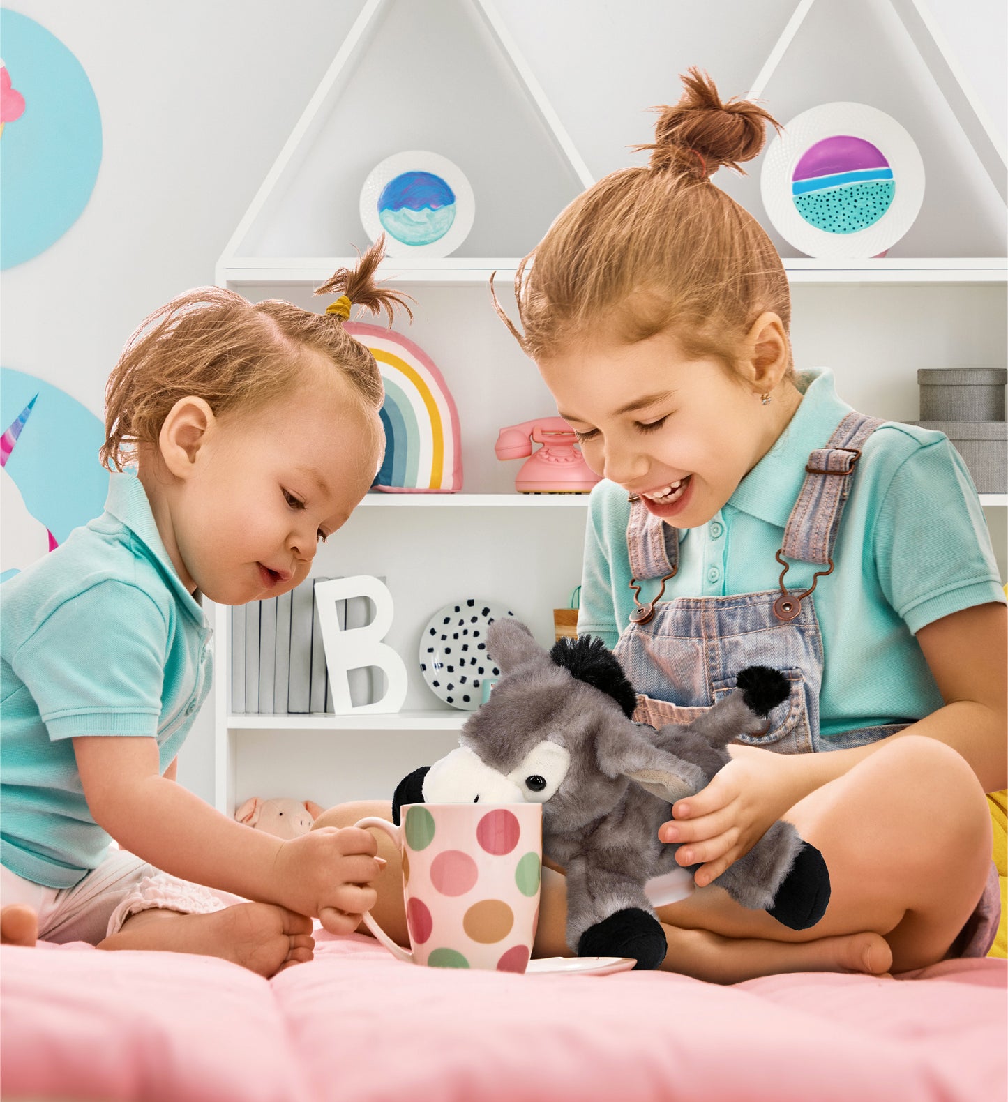 SUPER SOFT PLUSH - LYING GREY DONKEY