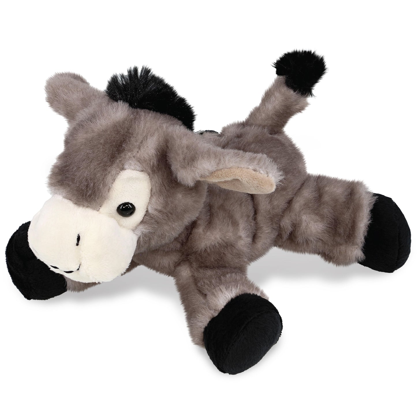 SUPER SOFT PLUSH - LYING GREY DONKEY