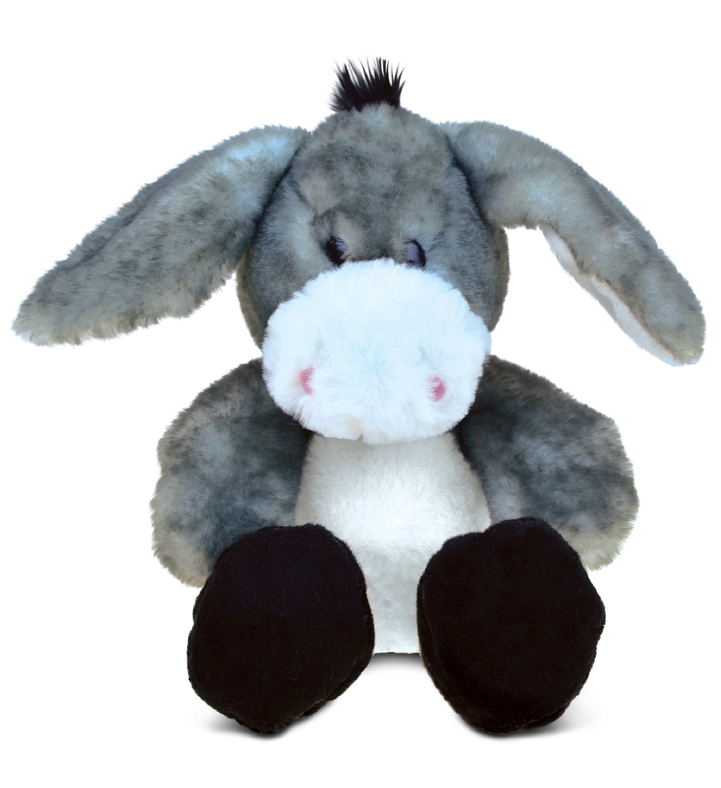 SUPER SOFT PLUSH - SITTING GREY DONKEY
